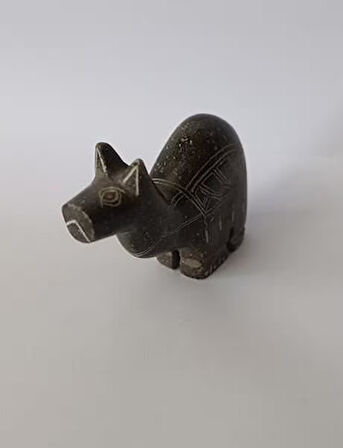 Deve Biblo Doğal Siyah Onix Taşı Mermer Hayvan Heykel Ev Ofis Masa Süsü Dekoratif Obje       