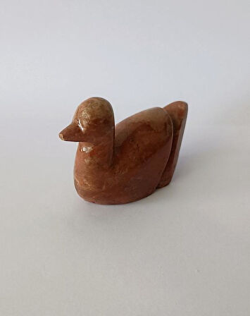 Ördek Oniks Taşı Biblo Mermer Onix Ev Ofis Dekor Masa Süsü 