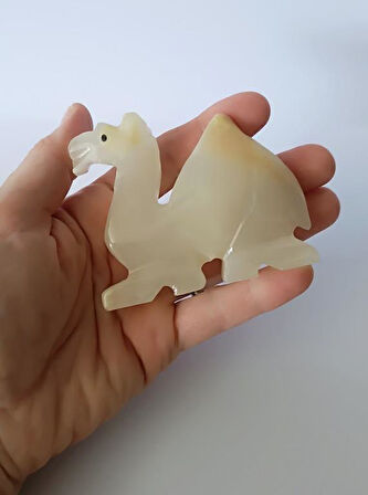 Deve Oniks Taşı Biblo Mermer Onix Ev Ofis Dekor Masa Süsü 