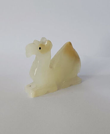 Deve Oniks Taşı Biblo Mermer Onix Ev Ofis Dekor Masa Süsü 