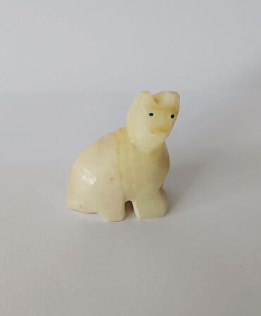 Kedi Oniks Taşı Biblo Mermer Onix Ev Ofis Dekor Masa Süsü 