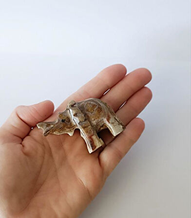 Fil Oniks Taşı Biblo Mermer Onix Ev Ofis Dekor Masa Süsü 