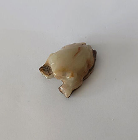 Kurbağa Oniks Taşı Biblo Mermer Onix Ev Ofis Dekor Masa Süsü 