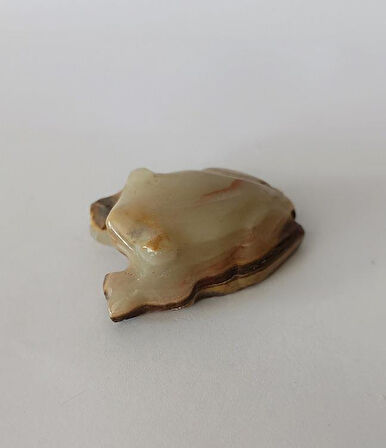 Kurbağa Oniks Taşı Biblo Mermer Onix Ev Ofis Dekor Masa Süsü 