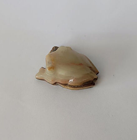 Kurbağa Oniks Taşı Biblo Mermer Onix Ev Ofis Dekor Masa Süsü 