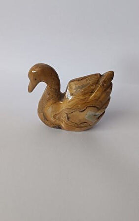 Ördek Oniks Taşı Biblo Mermer Onix Ev Ofis Dekor Masa Süsü 