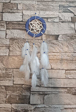 Düş Kapanı Araba Dikiz Ayna Duvar Süsü Hand Made Dreamcatcher Rüya Kapanı  