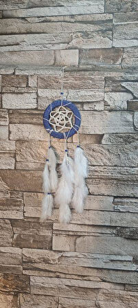 Düş Kapanı Araba Dikiz Ayna Duvar Süsü Hand Made Dreamcatcher Rüya Kapanı  