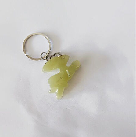 Anahtarlık Tavşan Oniks Doğal Taş Çanta Cüzdan Süsü   