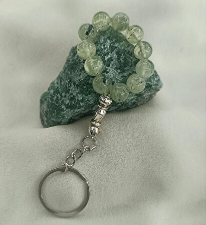 Tesbih Anahtarlık 11 li 10 mm Doğal Taş Prinayt Mini Tesbih 