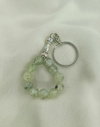 Tesbih Anahtarlık 11 li 10 mm Doğal Taş Prinayt Mini Tesbih 