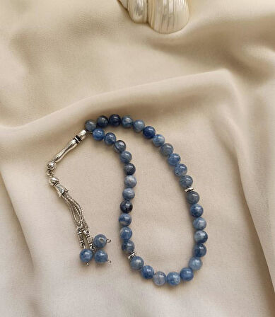 Tesbih 33 lü 08 mm Doğal Taş Kyanit AAA Kalite Tesbih 