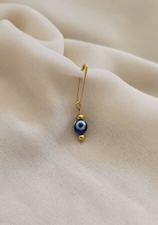 10 Adet 0.8 mm Maşallahlık İğneli Cam Nazar Boncuğu 