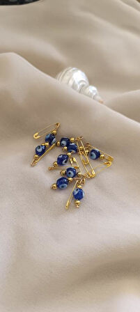 10 Adet 0.8 mm Maşallahlık İğneli Cam Nazar Boncuğu 