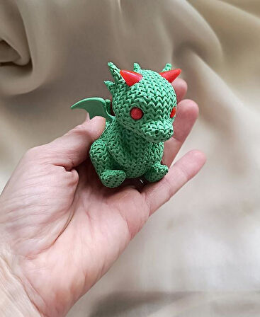 Ejderha 3D Örgü Desen Masa Araba Aksesuarı 7 cm Oyuncak Karakter Figür