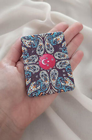Ayna Makyaj Aynası Cep Model Türk Bayraklı Çanta El Aynası     