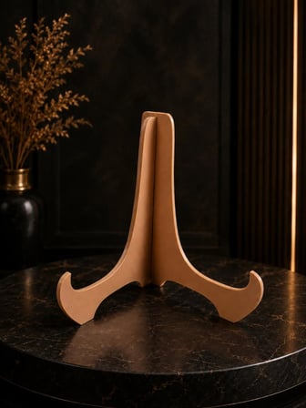 Büyük Boy Tabak Standı 23x24 cm | Dekoratif Tabak Sergileme Standı | Battal Boy Tabaklar İçin | 6 mm  