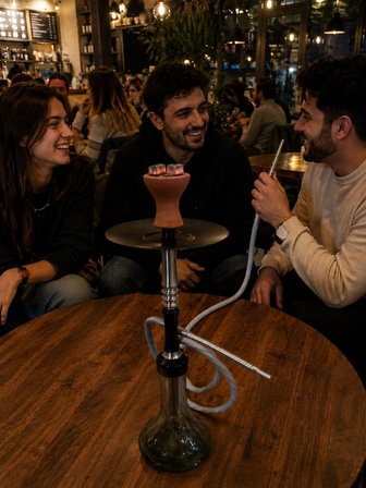 Nargile Takımı 65 Cm Modern Şişe Nargile Seti Kömürlü Lüx Balkon Cafe Nargilesi 17 Cm Taban Çapı