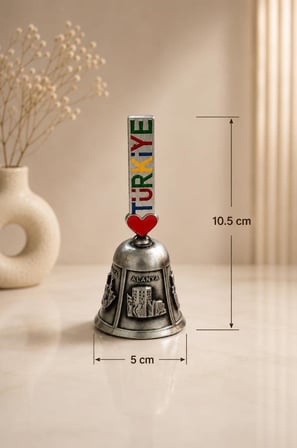 Metal Servis Çağrı Çanı – Dekoratif Masa Zili Otel Kafe Resepsiyon Çanı 10.5 cm