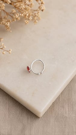 925 Ayar Gümüş Minimal Burun Hızması Piercing Zirkon Taşlı Unisex Halka Nose Ring Günlük Kullanım Şık Tasarım