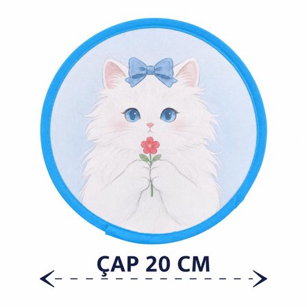 Katlanabilir Mini Yelpaze Kedi Desenli – Taşınabilir Cep Yelpazesi, Çantalı Yazlık El Yelpazesi, Hafif ve Pratik