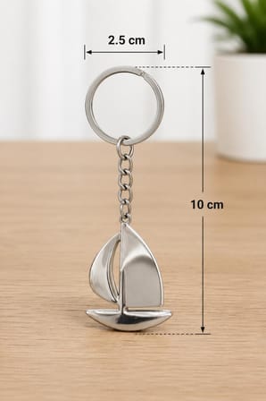 Anahtarlık Metal Yelkenli Gemi Dekoratif Çanta Aksesuarı Ev Ofis Araç Anahtarı 10 cm
