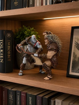 God of War Kratos Figür 14 cm El Boyaması Dekoratif Oyun Karakteri Biblo Masaüstü Figür