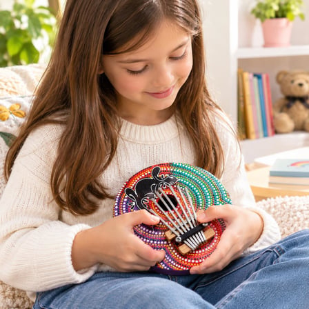 Kalimba 7 Tuşlu Akort Edilebilir Başparmak Piyano Hindistan Cevizi Kabuğu 