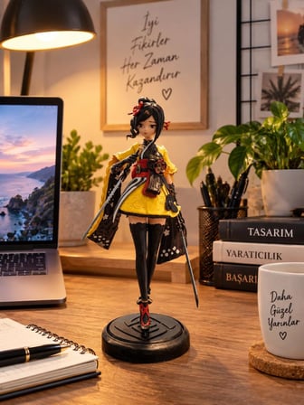 Genshin Impact Chiori Figür 40 cm El Boyaması Dekoratif Anime Figür