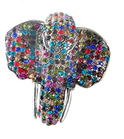 Hdmarketim Otantik Swarovski Taşlı Fil Kelepçe Metal Bileklik 5516
