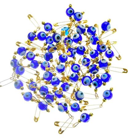 Hdmarketim Maşallahlık İğneli Cam Nazar Boncuğu 30 Adet 0,8Mm 5963