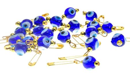 Hdmarketim Maşallahlık İğneli Cam Nazar Boncuğu 20 Adet 1,Cm 5967