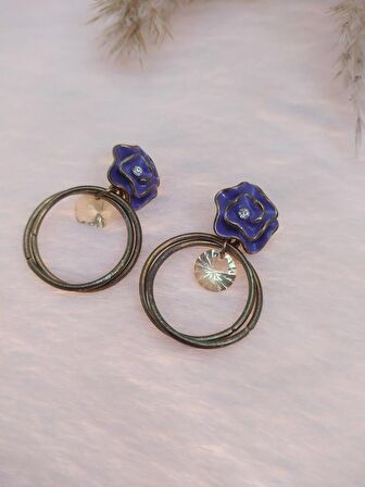 Hdmarketim Swarovski Taşlı Otantik Sallantılı Anadolu Doğa Temalı Küpe