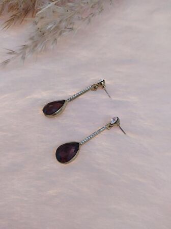 Hdmarketim Swarovski Karışık Taşlı Sallantılı Küpe Dogal Temalı