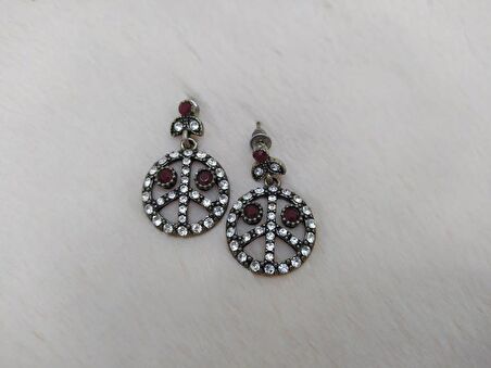 Hdmarketim Otantik Osmanlı Motifli Swarovski Taşlı Işıltılı Hürrem Sultan Modern Eskitme Küpe