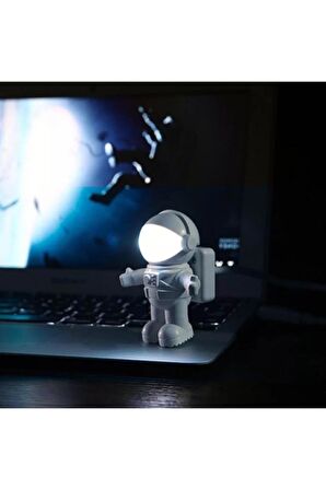 Astronot Lamba Led Usb Gece Lambası Klavye Işığı Kitap Okuma Işığı