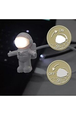 Astronot Lamba Led Usb Gece Lambası Klavye Işığı Kitap Okuma Işığı