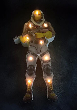 Fortnite Raptor Ahşap Led Pano Gece Lambası Biblo Ahşap Masa Dekor