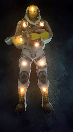 Fortnite Raptor Ahşap Led Pano Gece Lambası Biblo Ahşap Masa Dekor