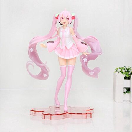 Hatsune Miku Sakura Anime Aksiyon Büyük Figür Oyuncak Biblo 19cm