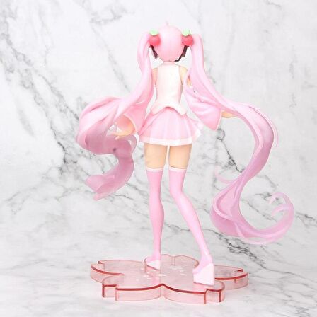 Hatsune Miku Sakura Anime Aksiyon Büyük Figür Oyuncak Biblo 19cm