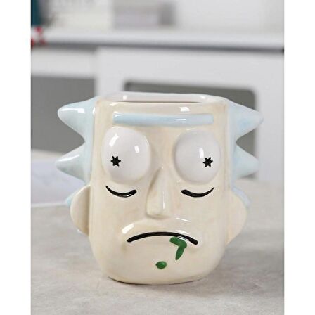 Rick And Morty 3D Kupa Bardak Rick Kupa Bardak Seramiktir 400 ml 