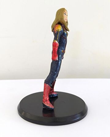 Avengers Endgame Captain Marvel Mini Action Figür Oyuncak Standlı Biblo 9cm