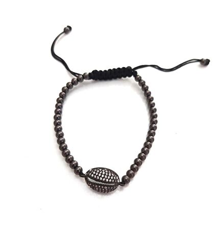 Swarovski Taşlı Bileklik Ayarlanabilir Kadın Siyah 9566