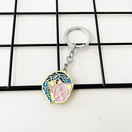 Demon Slayer Mask Maske Anime Metal Anahtarlık 