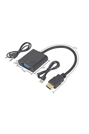 Hdmi To Vga Kablo Çevirici Dönüştürücü  PS4 uyumlu