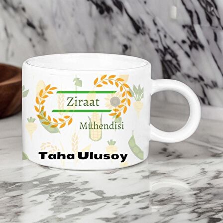 Ziraat Mühendislerine  Özel Motto Kahve Fincanı