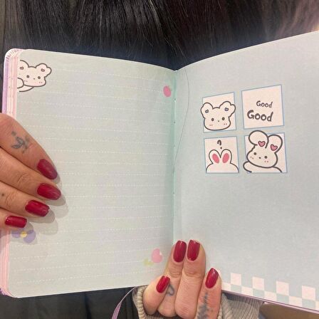 Sanrio  Kuromi Yumuşak Kapaklı Pofidik Defter Hatıra Defteri