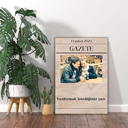 Kişiye Özel Retro Gazete Manşet Çerçevesiz Poster 29 x 42 cm
