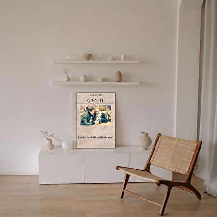 Kişiye Özel Retro Gazete Manşet Çerçevesiz Poster 29 x 42 cm